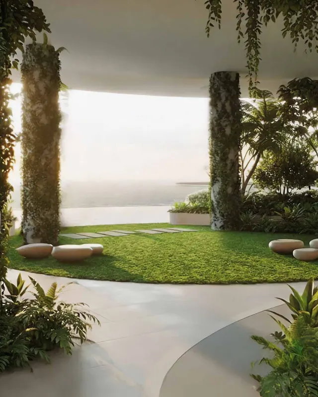 Crescent Garden · A garden floor